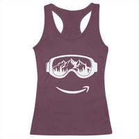 Funny Skiing Snowboard Racerback Tank Top Snow Goggles Snow Mountain Winter Sport - Wonder Print Shop