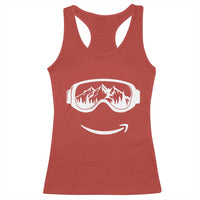Funny Skiing Snowboard Racerback Tank Top Snow Goggles Snow Mountain Winter Sport - Wonder Print Shop