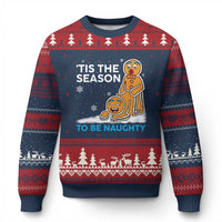 Funny Tis The Season To Be Naughty Dirty Xmas Ugly Christmas Sweater Xmas Adult Humor - Wonder Print Shop
