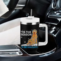 Funny Tis The Season To Be Naughty Dirty Christmas Tumbler With Handle Xmas Adult Humor - Wonder Print Shop