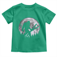 Funny Skiing Bigfoot Ski Winter Sport Moon Toddler T Shirt - Wonder Print Shop
