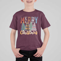 Merry Christmas Native American Xmas Tree T Shirt For Kid - Wonder Print Shop