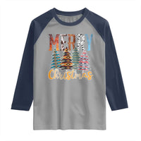 Merry Christmas Native American Xmas Tree Raglan Shirt - Wonder Print Shop
