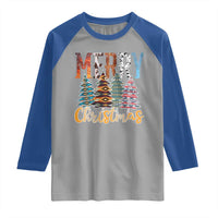 Merry Christmas Native American Xmas Tree Raglan Shirt - Wonder Print Shop