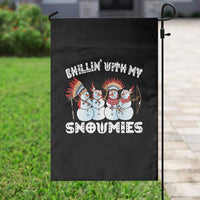 Funny Christmas Native American Garden Flag Chillin' With My Snowmies Snowman Tribes - Wonder Print Shop