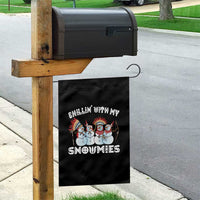 Funny Christmas Native American Garden Flag Chillin' With My Snowmies Snowman Tribes - Wonder Print Shop