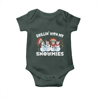 Funny Christmas Native American Baby Onesie Chillin' With My Snowmies Snowman Tribes