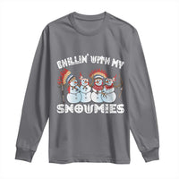 Funny Christmas Native American Long Sleeve Shirt Chillin' With My Snowmies Snowman Tribes