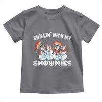 Funny Christmas Native American Toddler T Shirt Chillin' With My Snowmies Snowman Tribes