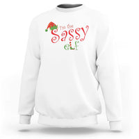 Funny Christmas Elf Sweatshirt I'm The Sassy Elf Family Matching - Wonder Print Shop