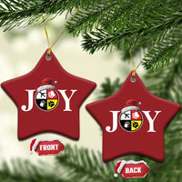 Xmas Native American Joy Medicine Wheel Santa Hat Christmas Ornament - Wonder Print Shop