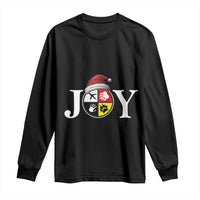 Christmas Native American Joy Medicine Wheel Santa Hat Long Sleeve Shirt