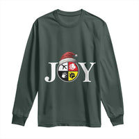Christmas Native American Joy Medicine Wheel Santa Hat Long Sleeve Shirt