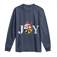 Christmas Native American Joy Medicine Wheel Santa Hat Long Sleeve Shirt