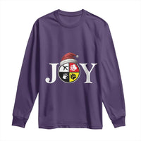 Christmas Native American Joy Medicine Wheel Santa Hat Long Sleeve Shirt