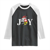 Christmas Native American Joy Medicine Wheel Santa Hat Raglan Shirt - Wonder Print Shop