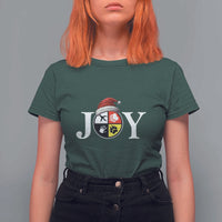 Christmas Native American Joy Medicine Wheel Santa Hat T Shirt For Women - Wonder Print Shop