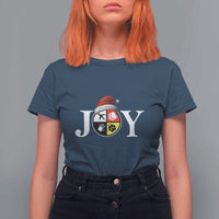 Christmas Native American Joy Medicine Wheel Santa Hat T Shirt For Women - Wonder Print Shop