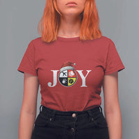 Christmas Native American Joy Medicine Wheel Santa Hat T Shirt For Women - Wonder Print Shop