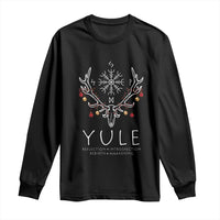 Yule Pagan Long Sleeve Shirt Reflection Introspection Rebirth Awakening Vegvísir Symbol