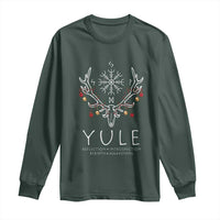 Yule Pagan Long Sleeve Shirt Reflection Introspection Rebirth Awakening Vegvísir Symbol
