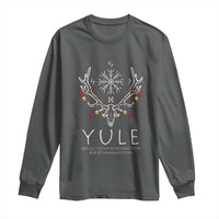 Yule Pagan Long Sleeve Shirt Reflection Introspection Rebirth Awakening Vegvísir Symbol