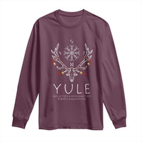 Yule Pagan Long Sleeve Shirt Reflection Introspection Rebirth Awakening Vegvísir Symbol