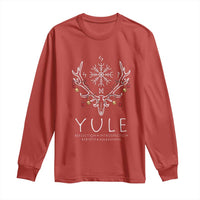 Yule Pagan Long Sleeve Shirt Reflection Introspection Rebirth Awakening Vegvísir Symbol