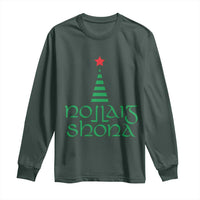 Funny Irish Gaelic Christmas Nollaig Shona Long Sleeve Shirt Xmas Tree