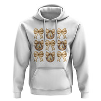 Coquette Happy New Year 2025 Gold Bow Hoodie