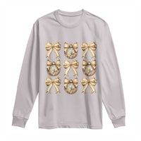 Coquette Happy New Year 2025 Gold Bow Long Sleeve Shirt