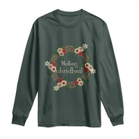 Scottish Celtic Christmas Nollaig Chridheil Long Sleeve Shirt Xmas Wreath