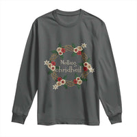Scottish Celtic Christmas Nollaig Chridheil Long Sleeve Shirt Xmas Wreath