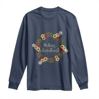 Scottish Celtic Christmas Nollaig Chridheil Long Sleeve Shirt Xmas Wreath