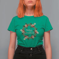 Scottish Celtic Christmas Nollaig Chridheil T Shirt For Women Xmas Wreath - Wonder Print Shop