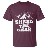 Funny Shred The Gnar T Shirt Snowboarding Mountain Winter Sport - Wonder Print Shop