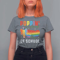 Funny Poppin' My Way Through 100 Day T Shirt For Women