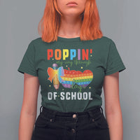 Funny Poppin' My Way Through 100 Day T Shirt For Women