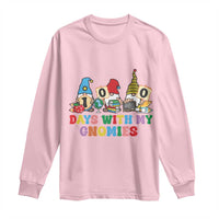 Funny 100 Days With My Gnomies Long Sleeve Shirt 100th Day of School