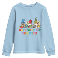 Funny 100 Days With My Gnomies Youth Sweatshirt 100th Day of School