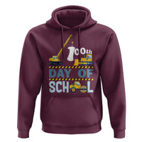 Funny 100TH Days Of School Construction Hoodie Vehicle Excavators