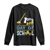Funny 100TH Days Of School Construction Long Sleeve Shirt Vehicle Excavators