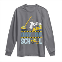 Funny 100TH Days Of School Construction Long Sleeve Shirt Vehicle Excavators