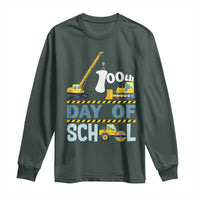 Funny 100TH Days Of School Construction Long Sleeve Shirt Vehicle Excavators