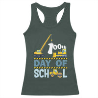 Funny 100TH Days Of School Construction Racerback Tank Top Vehicle Excavators