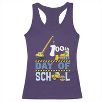Funny 100TH Days Of School Construction Racerback Tank Top Vehicle Excavators