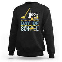 Funny 100TH Days Of School Construction Sweatshirt Vehicle Excavators