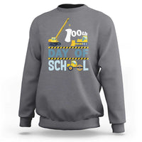 Funny 100TH Days Of School Construction Sweatshirt Vehicle Excavators