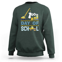 Funny 100TH Days Of School Construction Sweatshirt Vehicle Excavators