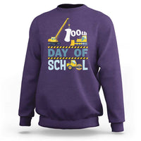 Funny 100TH Days Of School Construction Sweatshirt Vehicle Excavators